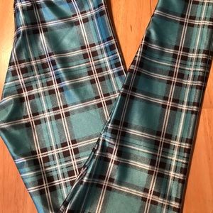 Blackmilk Blue Tartan Leggings